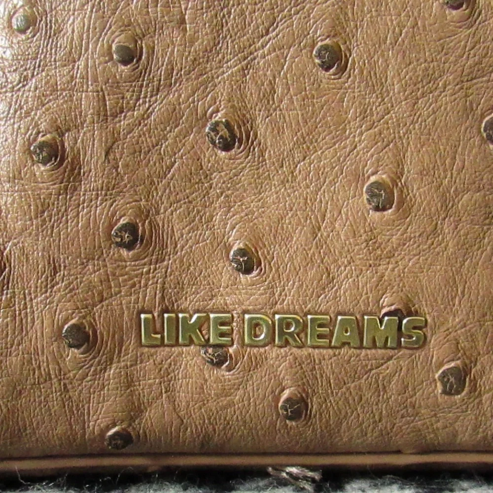 Like Dreams Zena Faux Ostrich Vegan Leather Bow Tie Bag